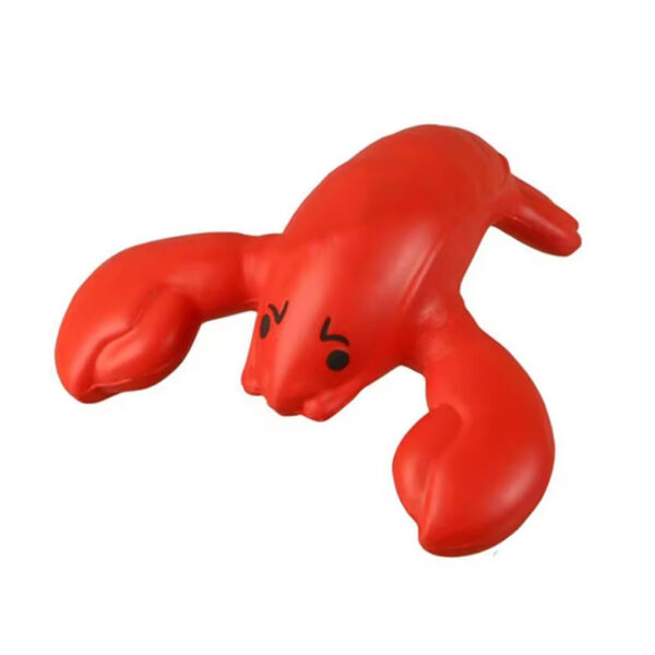 OEM Logo Red Lobster Shaped PU Ball Stress Relief Toy