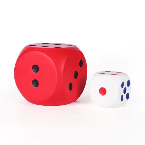 Hot Selling New Release PU Foam Dice Shape Stress Reliever Ball Quoteless Soft Plastic Toy Balls