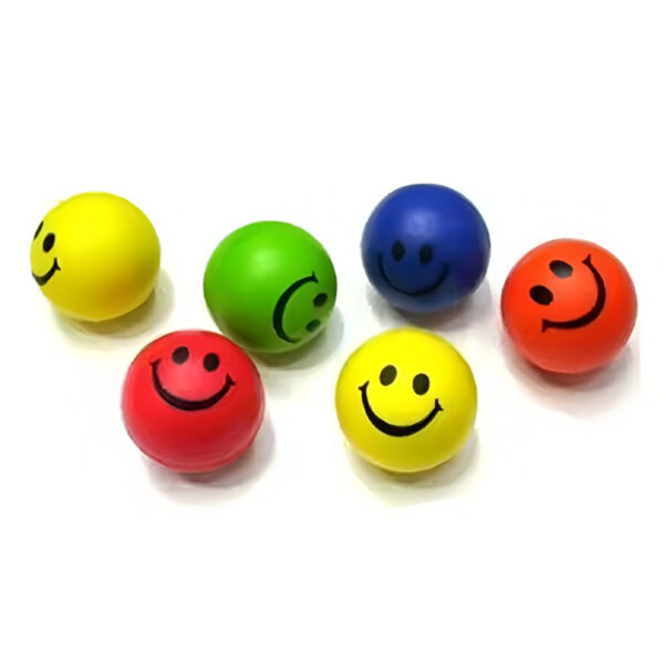 Dia 6.3cm Stress Ball, Novelty Smile Face Print Squeeze Ball