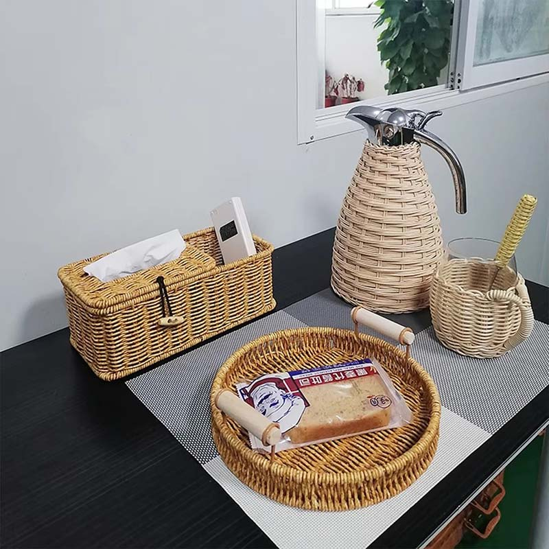 hand woven rattan kettle